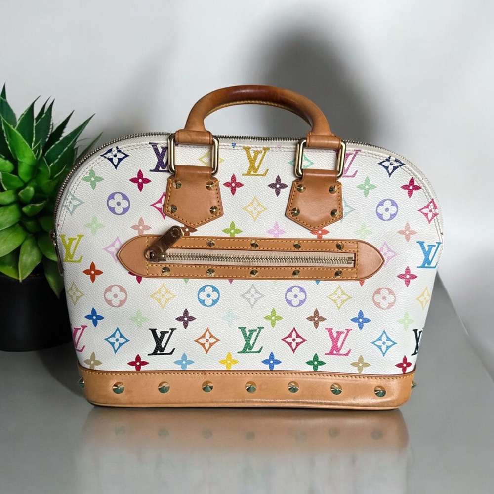 🩷SOLD🩷Louis Vuitton Alma Takashi Murakami Multicolor Satchel- With COA